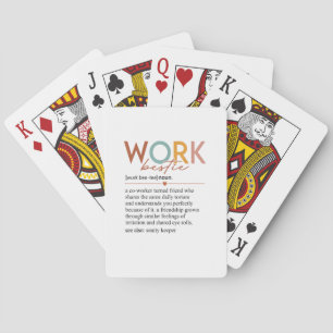 Jeu De Cartes Travail vintage Bestie Définition Enseignants Infi