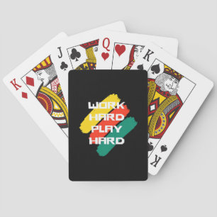 Jeu De Cartes Travailler dur Jouer Cool dur Conception classique