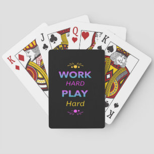 Jeu De Cartes Travailler dur Jouer si dur - Fête du Travail pour