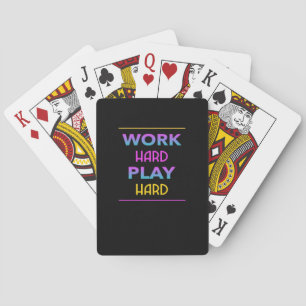 Jeu De Cartes Travailler dur Jouer si dure tendance classique