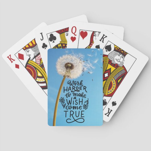 Jeu De Cartes Travailler plus dur pour réaliser un voeu (dos)