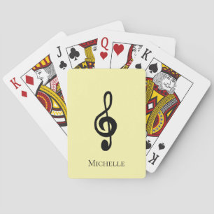 Jeu De Cartes Treble Clef Cute Music Jaune