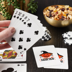 Jeu De Cartes Treck Trat Citrouille Sourire