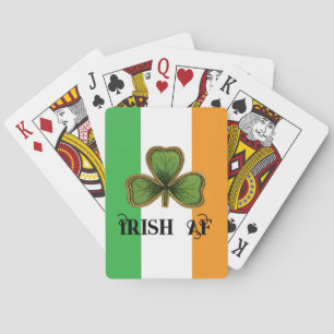Jeu De Cartes Trèfle irlandais vintage vert St Patrick AF Jour d