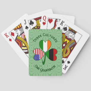 Jeu De Cartes Trèfle personnalisé afro-américain irlandais