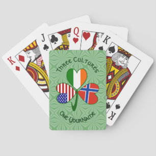 Jeu De Cartes Trèfle personnalisé américano-irlandais norvégien