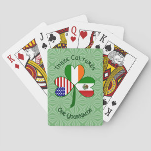 Jeu De Cartes Trèfle personnalisé Mexique Irlande États-Unis 