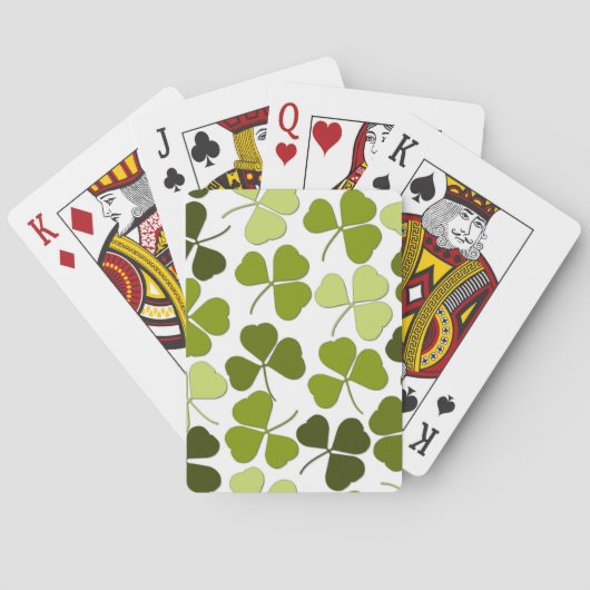 Jeu De Cartes Trèfle vert dans une variété de nuances (dos)