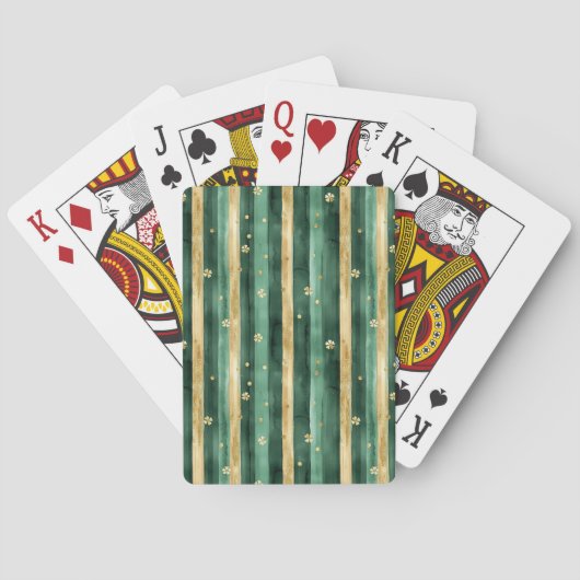 Jeu De Cartes Trèfle Vert Or Saint-Patrick (dos)