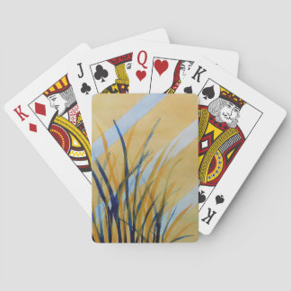 Jeu De Cartes Treillis abstrait d'aquarelle avec des herbes