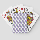 Jeu De Cartes Trellis blanc et violet, treillis, Quatrefoil (dos)