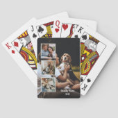 Jeu De Cartes Trendy 4 Photo Collage Family Name Black Poker Car (dos)
