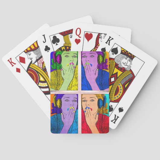 Jeu De Cartes Trendy et coloré (dos)