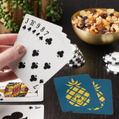 Jeu De Cartes Trendy Geometric Ananas Monogram Bleu (In Situ)
