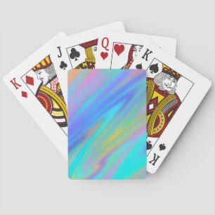 Jeu De Cartes Trendy luxe vert bleu violet faux holographique