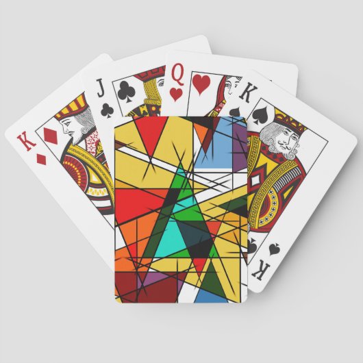 Jeu De Cartes Triangle Coloré Géométrique Moderne (dos)
