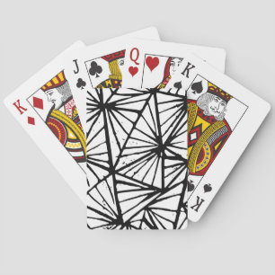 Jeu De Cartes Triangles Abstraits noir et blanc Coupe Lino