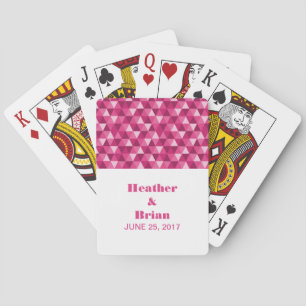 Jeu De Cartes Triangles géométriques roses Jouer des cartes