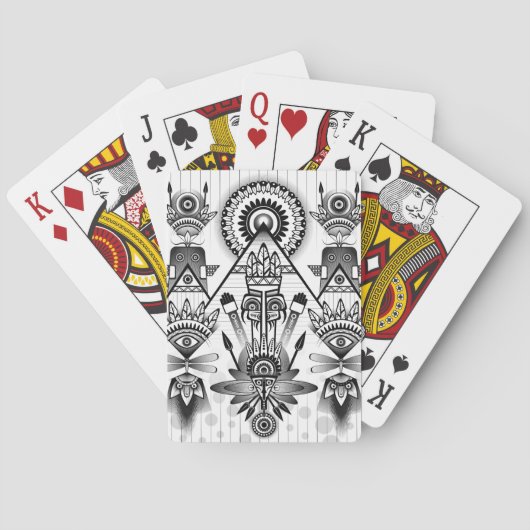 Jeu De Cartes Tribal autochtone Abstrait (dos)