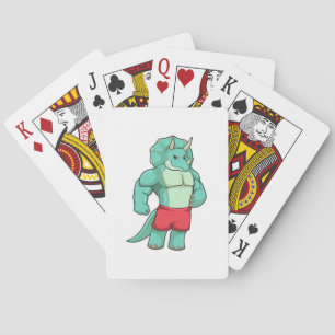 Jeu De Cartes Tricératops comme Bodybuilder à Bodybuilding