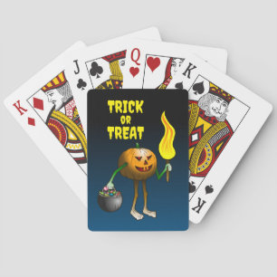 Jeu De Cartes Trick ou Treat Citrouille Jouer des cartes