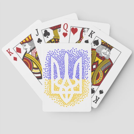 Jeu De Cartes Trident heraldique ukrainien tryzub étoiles disper (dos)