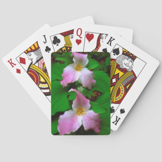 Jeu De Cartes Trillium fleur sauvage (dos)