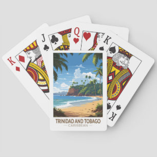 Jeu De Cartes Trinité-et-Tobago Caraïbes Travel Art Vintage