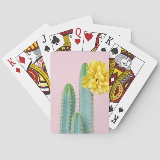 Jeu De Cartes Trio bleu de cactus (dos)