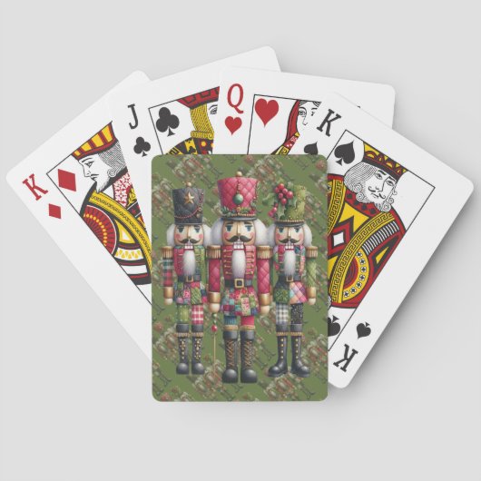 Jeu De Cartes Trio de casse-noisettes de Noël en patchwork fanta (dos)