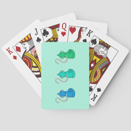 Jeu De Cartes Triple caméléon jouant aux cartes (dos)