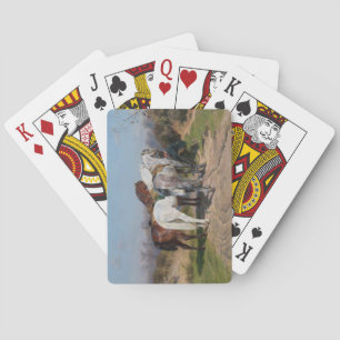 Jeu De Cartes Trois chevaux étalons (par Rosa Bonheur)