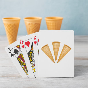 Jeu De Cartes Trois cônes de crème glacée Jouer des cartes