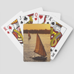 Jeu De Cartes Trois falukas avec des touristes sur le Nil à