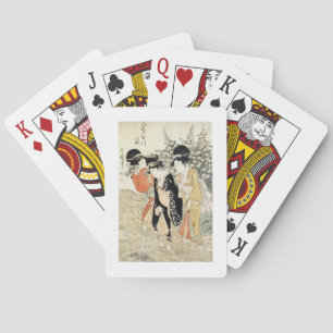 Jeu De Cartes Trois filles barbotant dans une rivière, de la mod