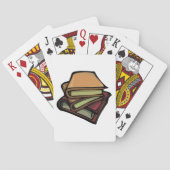 Jeu De Cartes Trois livres anciens empilés ensemble (dos)