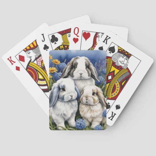 Jeu De Cartes Trois petits lapins lapins de lapin de lop (dos)