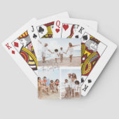 Jeu De Cartes Trois Photo Collage Nom personnalisé Lecture de ca (dos)