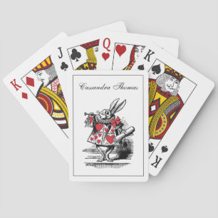 Jeu De Cartes Trompettiste du Lapin Blanc Alice aux pays des mer