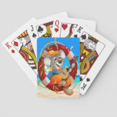 Jeu De Cartes Tropical Beach Guitar Jouer Koala (dos)