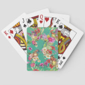 Jeu De Cartes Tropical Floral Hummingbirds (dos)