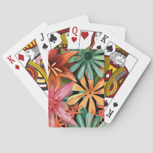 Jeu De Cartes tropical/hawaïen/floral/fleur
