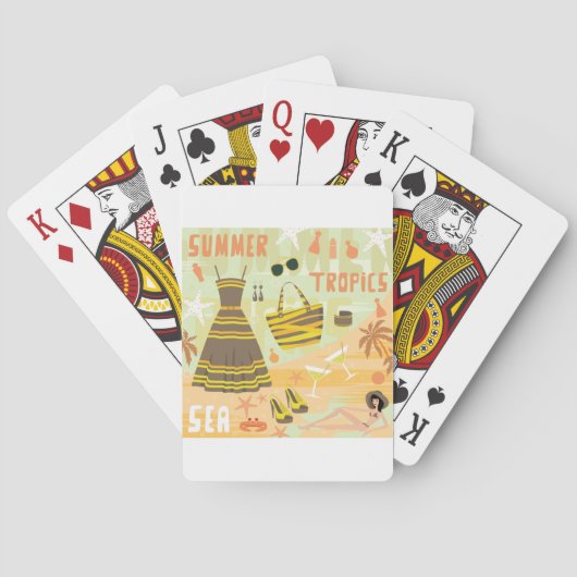 Jeu De Cartes Tropiques d'été (dos)
