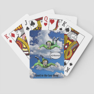 Jeu De Cartes Troupes aéroportées, parachutiste militaire, dessi