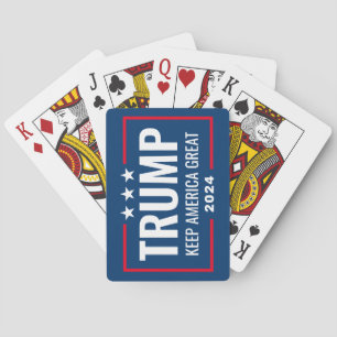 Jeu De Cartes Trump 2024 Gardez l'Amérique grande - bleu rouge