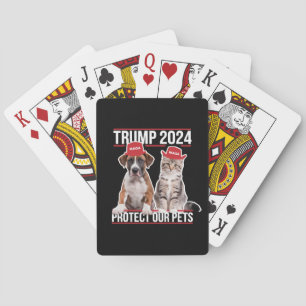Jeu De Cartes Trump 2024 Protégeons Nos Animaux de Compagnie Cha