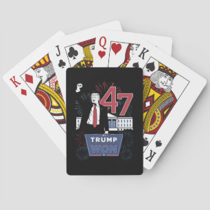 Jeu De Cartes Trump a gagné 2024 Président 47 Amérique États-Uni