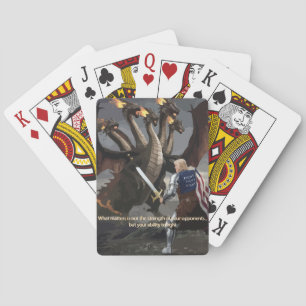 Jeu De Cartes Trump le Chevalier qui combat l'hydre en jouant au