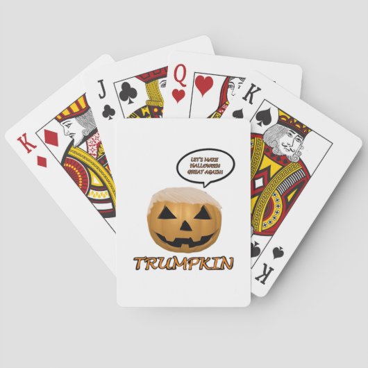 Jeu De Cartes Trumpkin Halloween ajusté (dos)