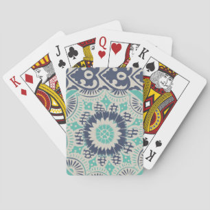 Jeu De Cartes Tuile bleue III de batik
